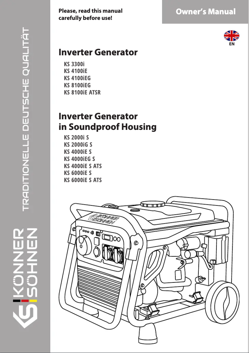 Page 1 of the manual User Manual Könner & Söhnen KS 6000iE S ATS