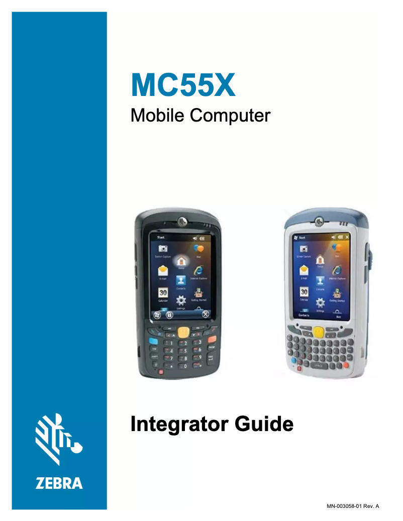 Page 1 de la notice Manuel utilisateur Zebra MC55X