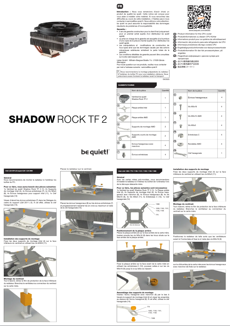 Image de la première page du manuel de l'appareil Shadow Rock TF 2