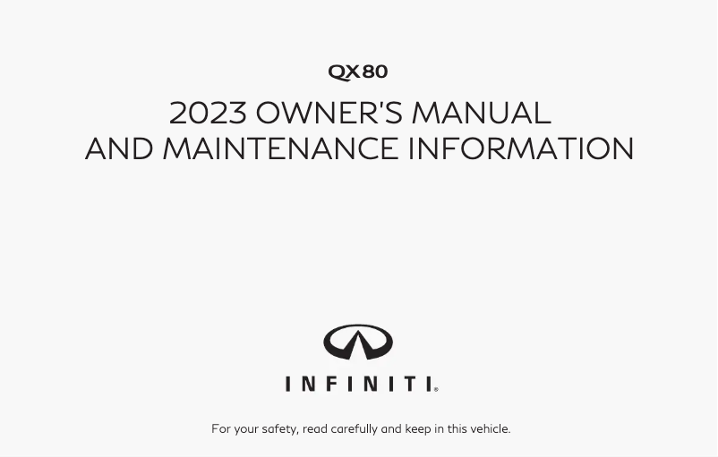 Imagen de la primera página del manual del dispositivo QX80 (2023)