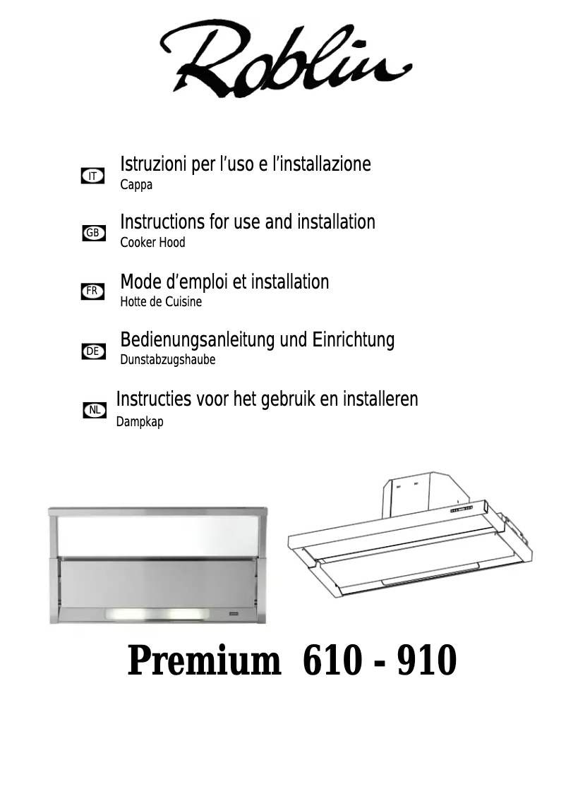 Página 1 del manual Manual de usuario Roblin Prémium 910