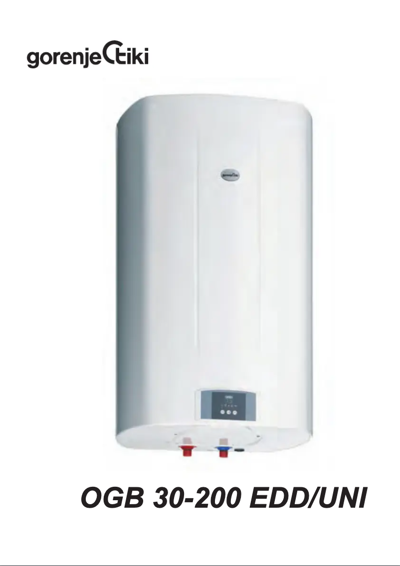 Page 1 de la notice Manuel utilisateur Gorenje OGB150EDD/GA