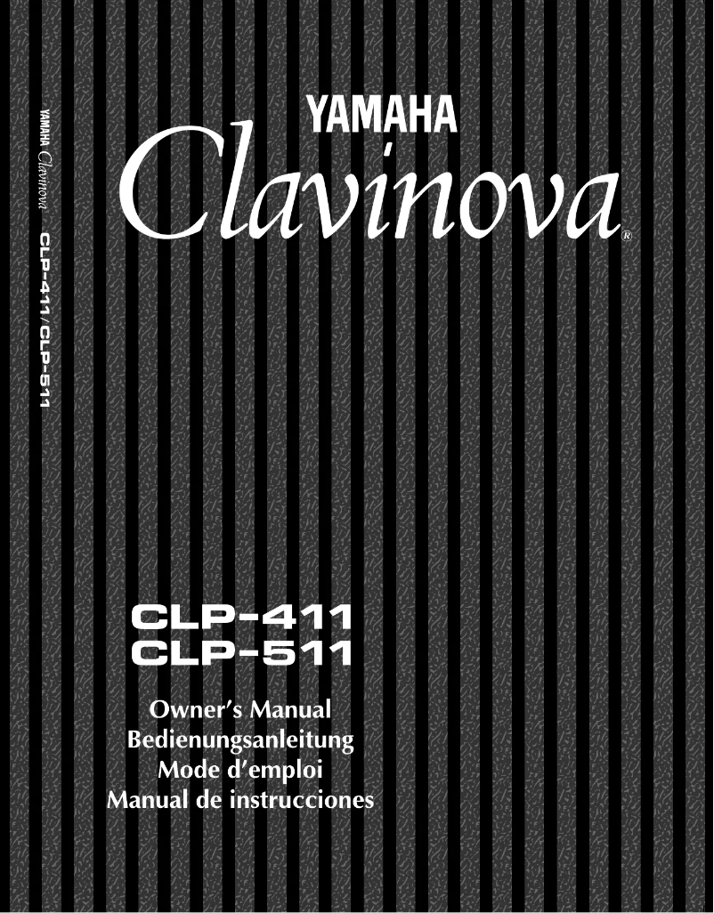 Image de la première page du manuel de l'appareil Clavinova CLP-511