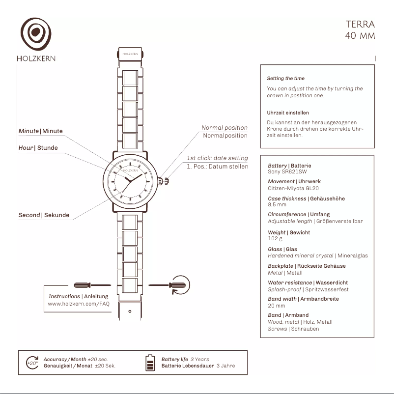 Page n°1 - Manuel utilisateur Holzkern Doong