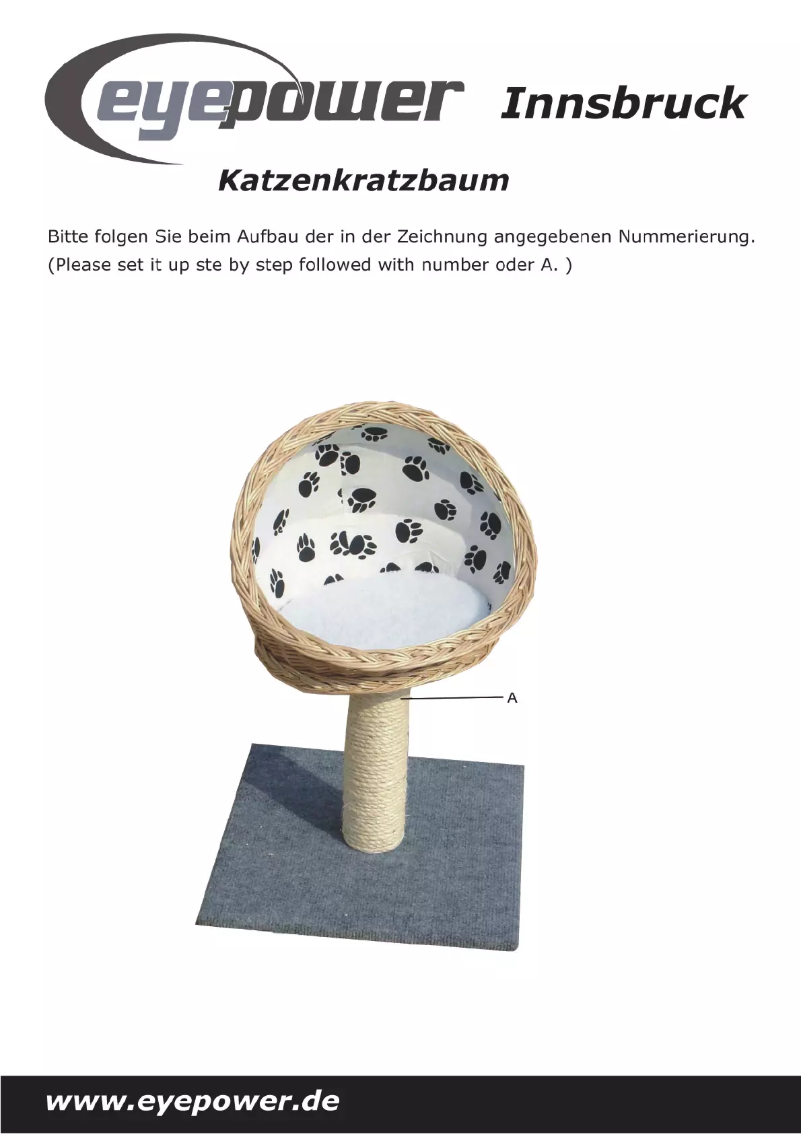 Page 1 de la notice Manuel utilisateur Eyepower Innsbruck