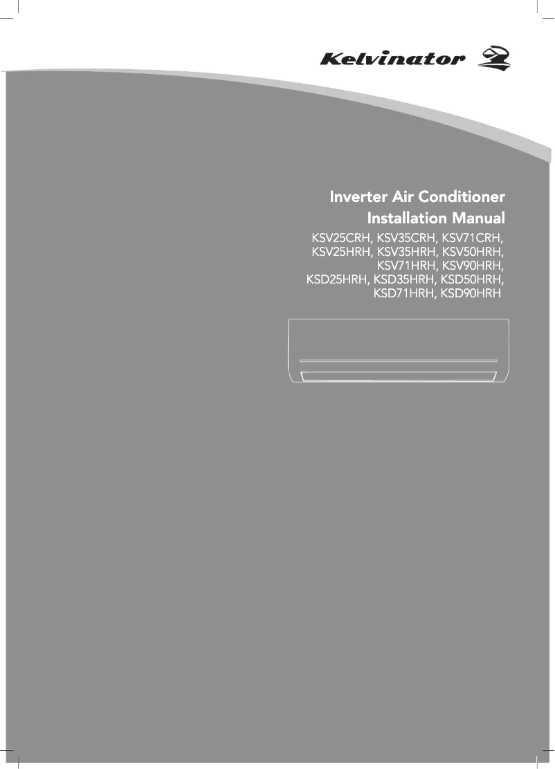 Page 1 de la notice Guide d'installation Kelvinator KSV35HRH