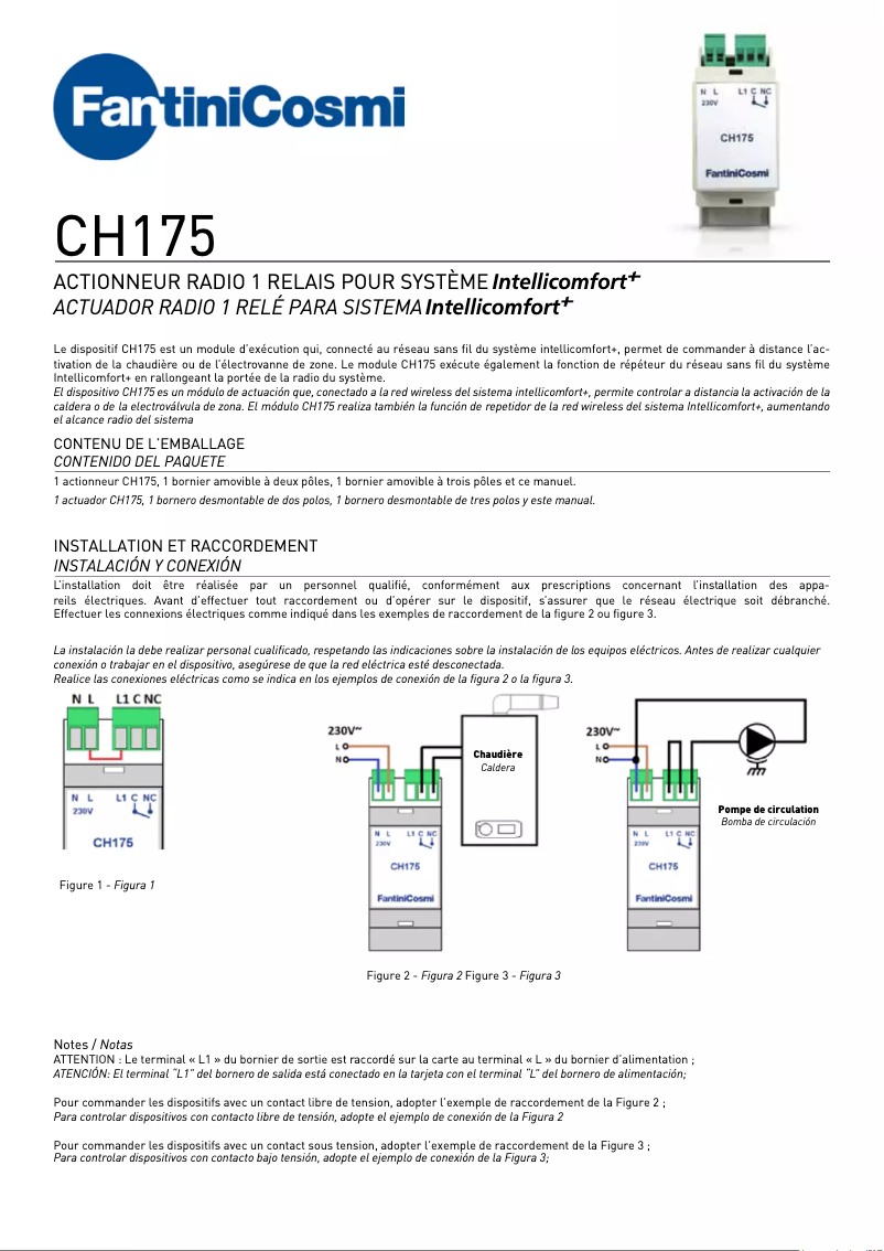 Image de la première page du manuel de l'appareil CH175