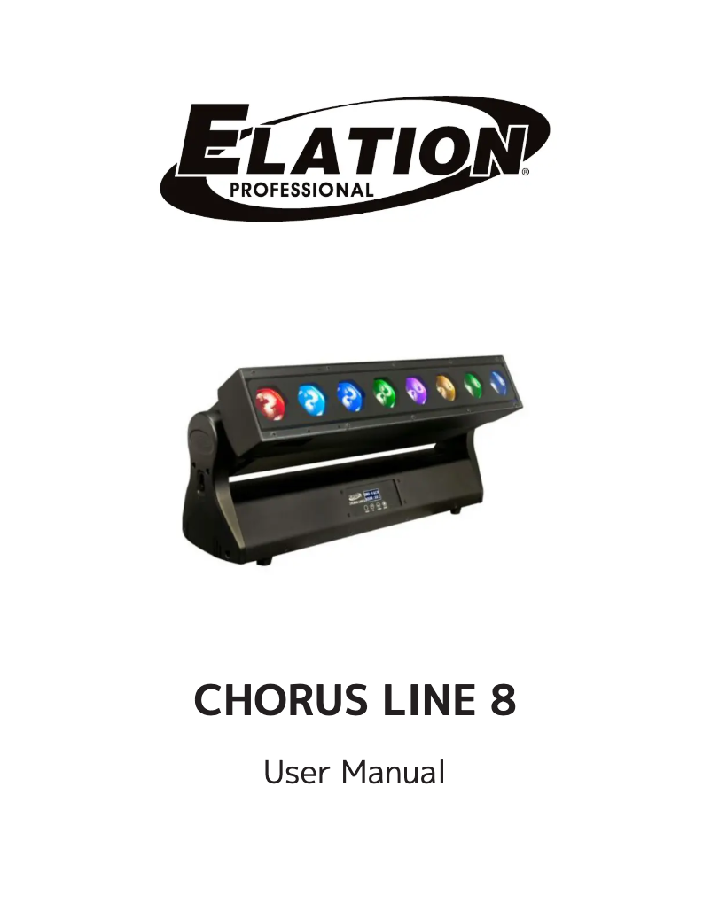 Page 1 de la notice Manuel utilisateur Elation Chorus Line 8