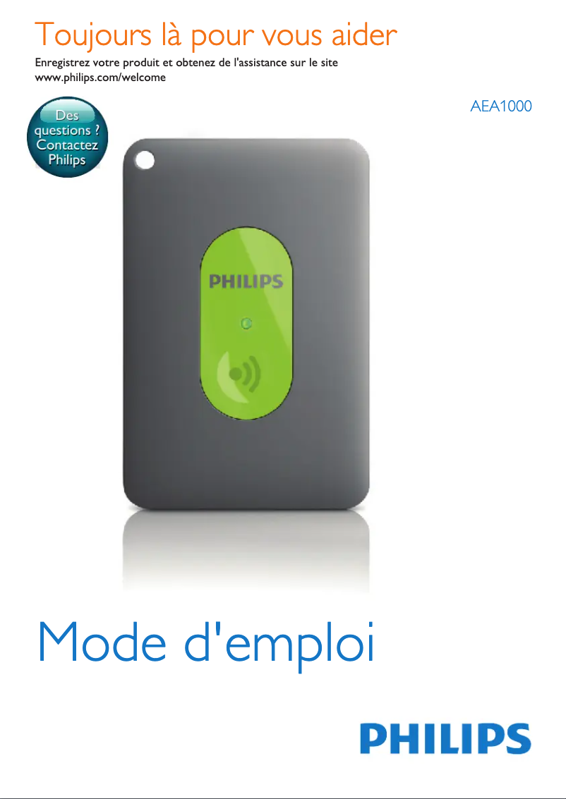 Page 1 de la notice Manuel utilisateur Philips InRange Bluetooth Smart Leash AEA1000