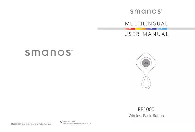 Page n°1 - Manuel utilisateur smanos PB1000