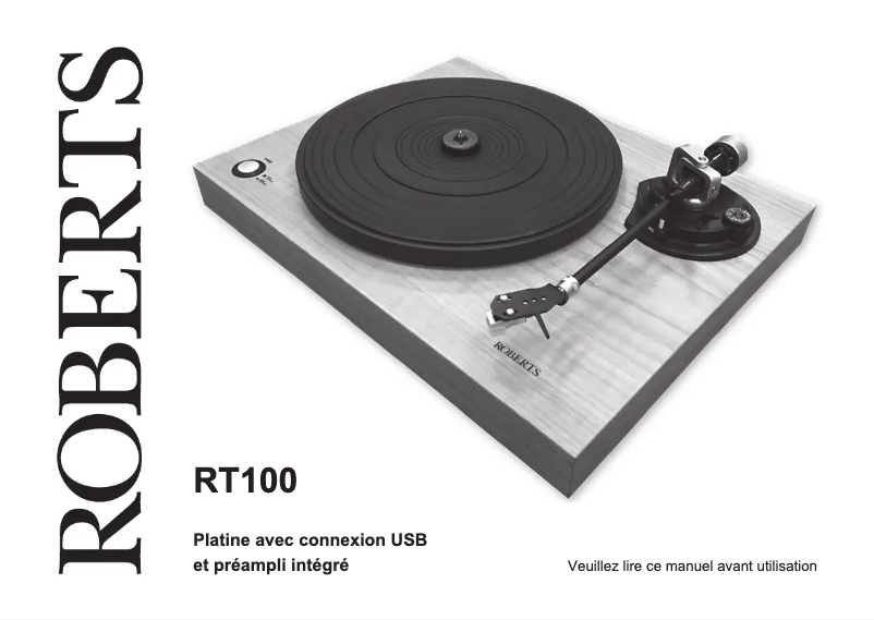 Image de la première page du manuel de l'appareil RT100