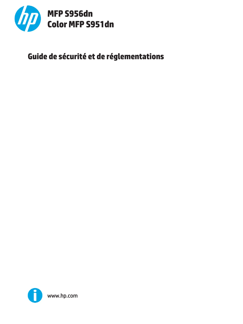 Image de la première page du manuel de l'appareil MFP S956