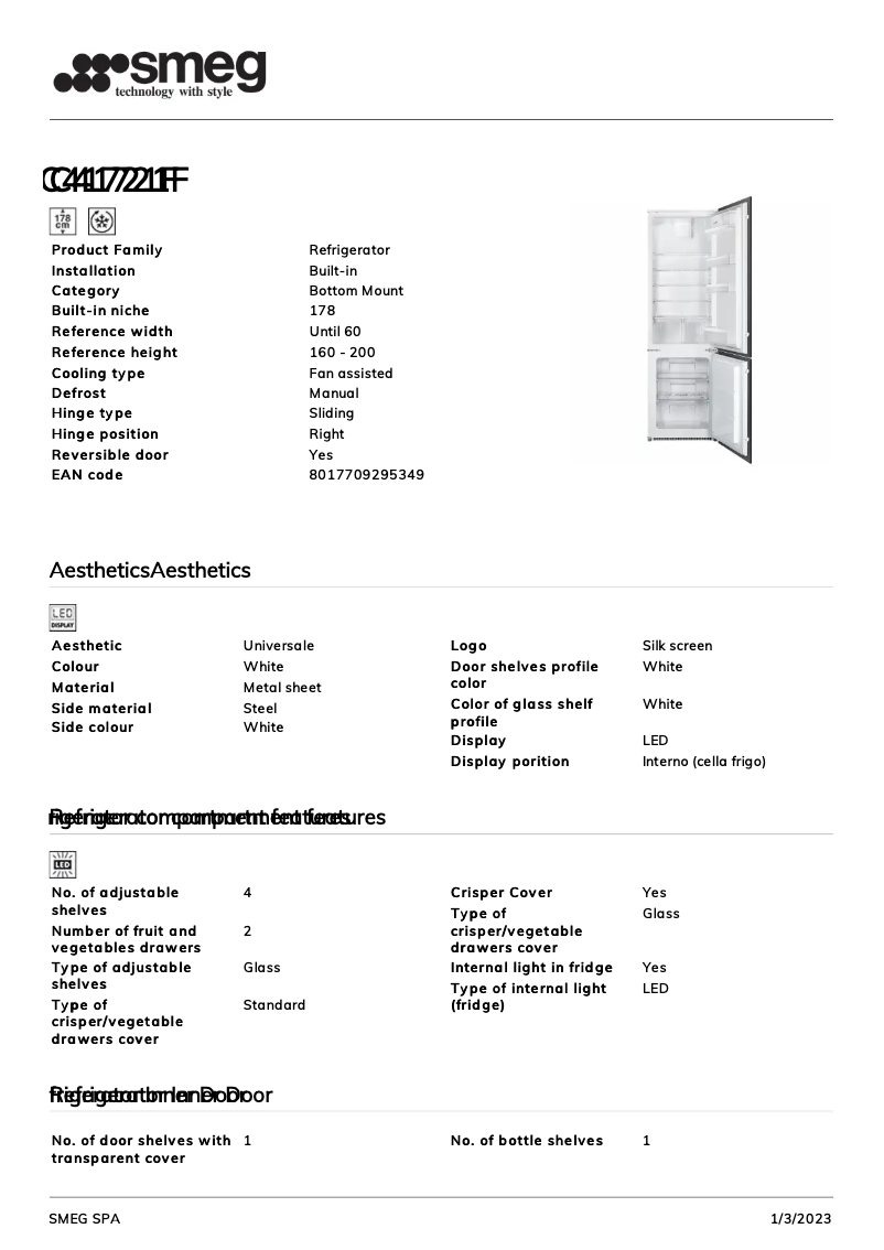 Página 1 del manual Folleto Smeg C41721F
