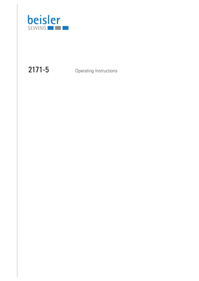 Page 1 de la notice Manuel utilisateur Dürkopp Adler 2171-5