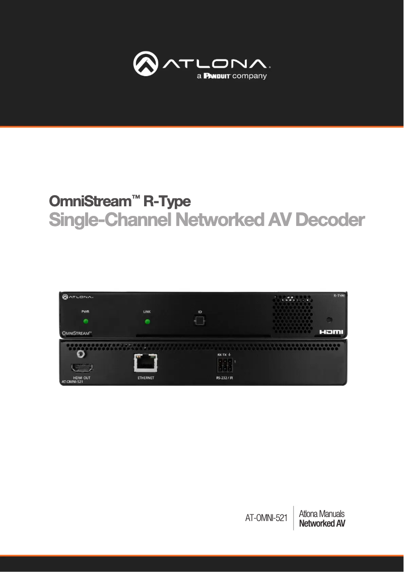 Page 1 de la notice Manuel utilisateur Atlona AT-OMNI-521