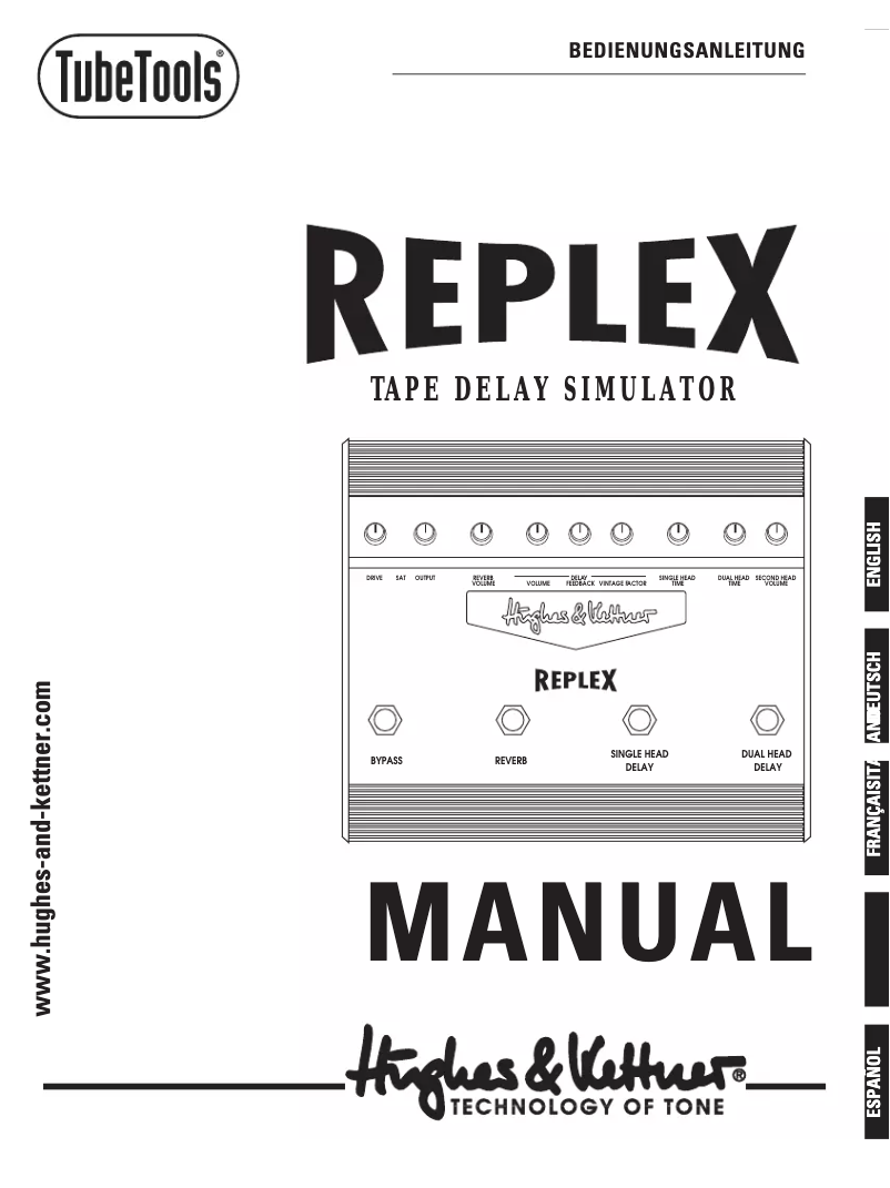 Image de la première page du manuel de l'appareil Replex
