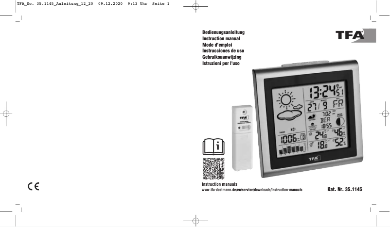 Page 1 de la notice Manuel utilisateur TFA Largo 35.1145.54