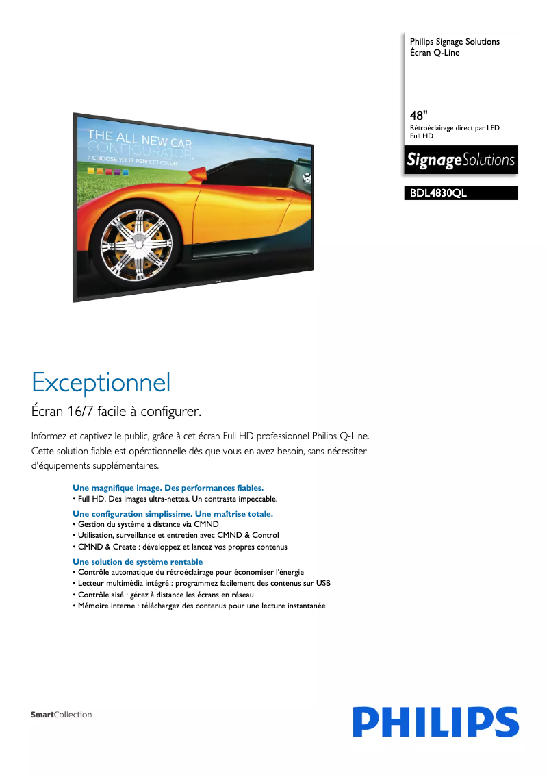 Image de la première page du manuel de l'appareil BDL4830QL