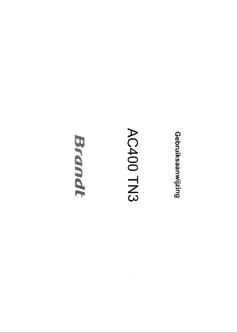Page 1 de la notice Manuel utilisateur Brandt AC400TN3