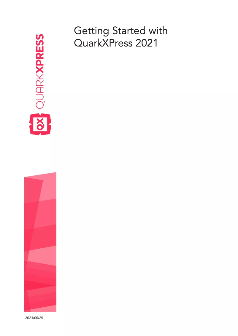 Page n°1 - Guide de démarrage rapide Quark QuarkXPress 2021