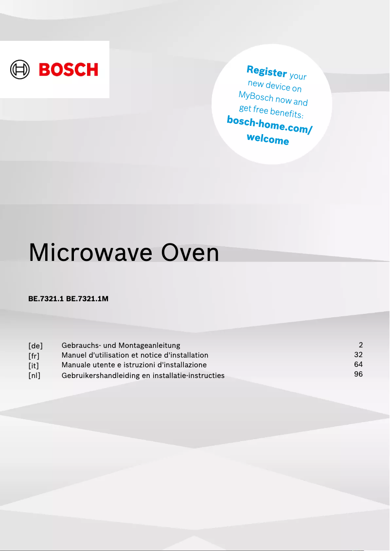 Image de la première page du manuel de l'appareil BER7321B1