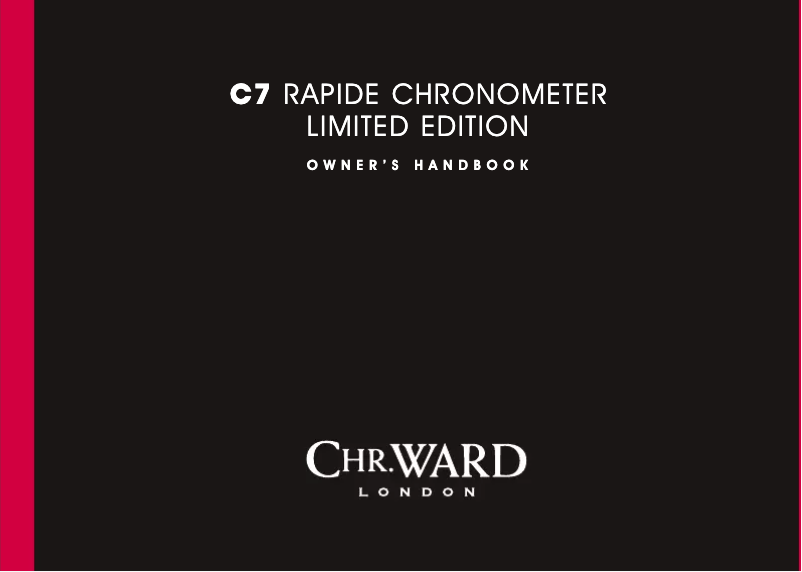 Image de la première page du manuel de l'appareil C7 Rapide COSC