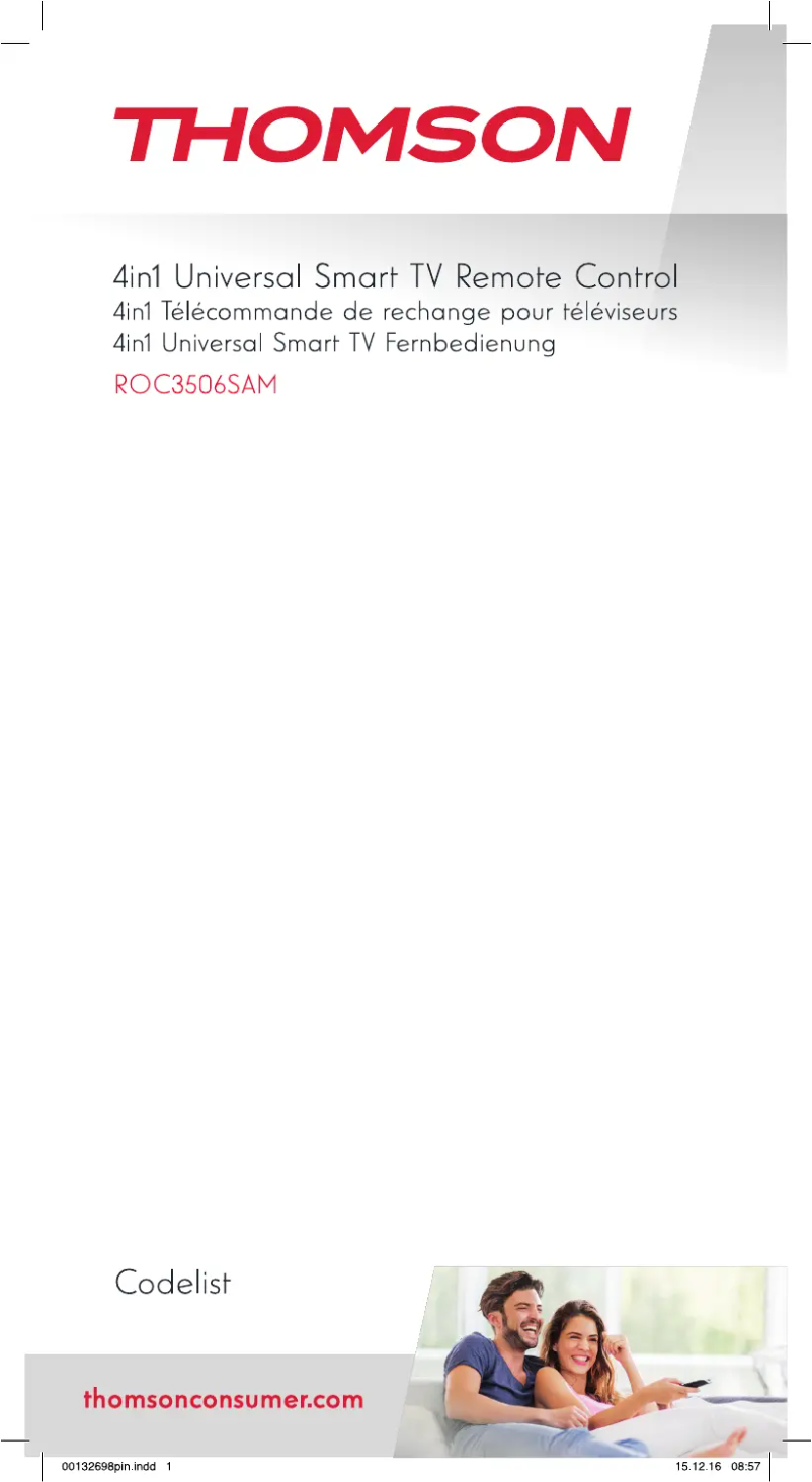 Page n°1 - Manuel utilisateur Thomson ROC3506SAM