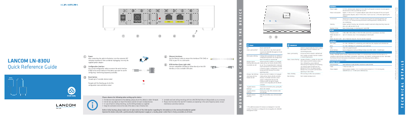 Page n°1 - Manuel utilisateur Lancom LN-830U