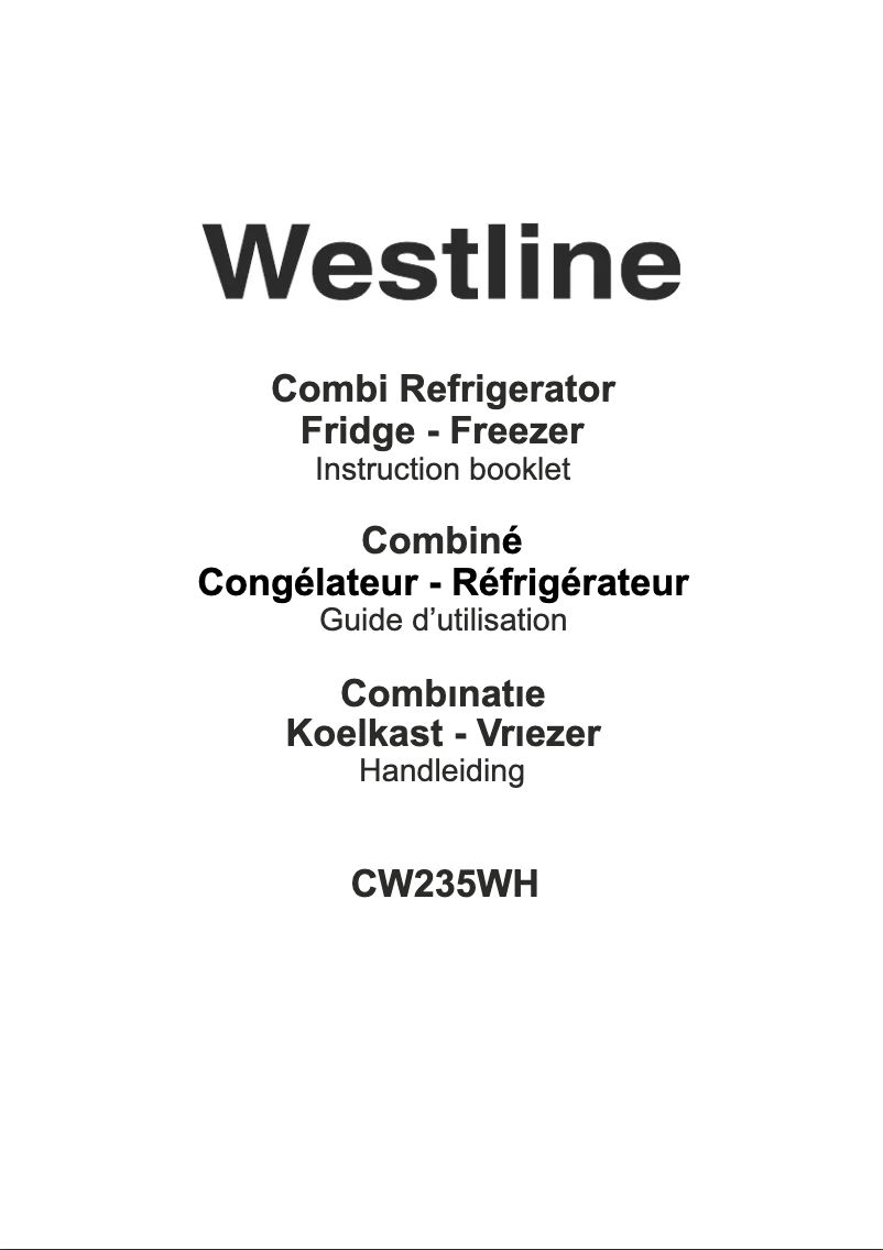 Page 1 de la notice Manuel utilisateur Westline CW235WH