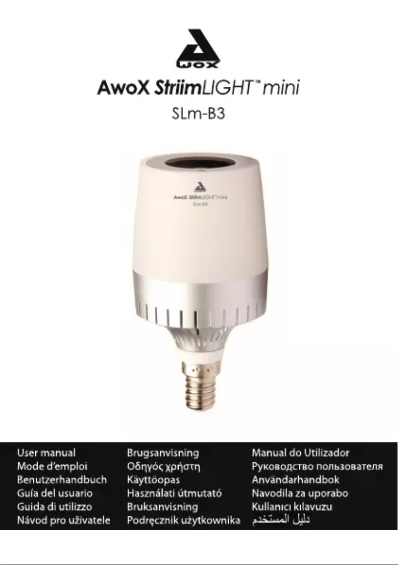 Page 1 de la notice Manuel utilisateur AwoX Striim SLm-B3