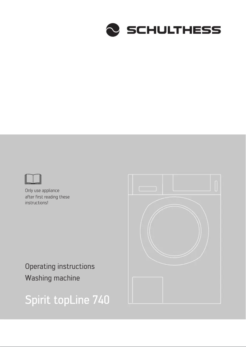 Page 1 de la notice Manuel utilisateur Schulthess Spirit topLine 740