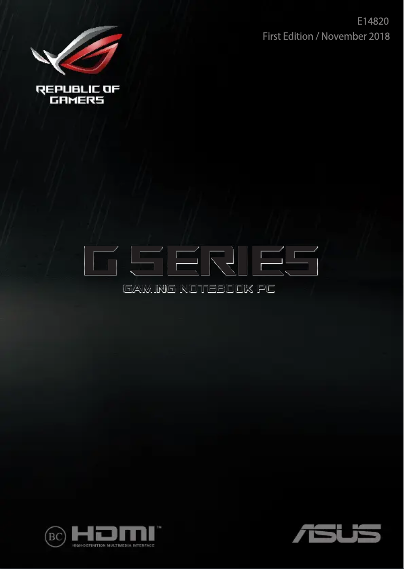 Page 1 de la notice Manuel utilisateur Asus ROG Zephyrus GX701GV-EV001T