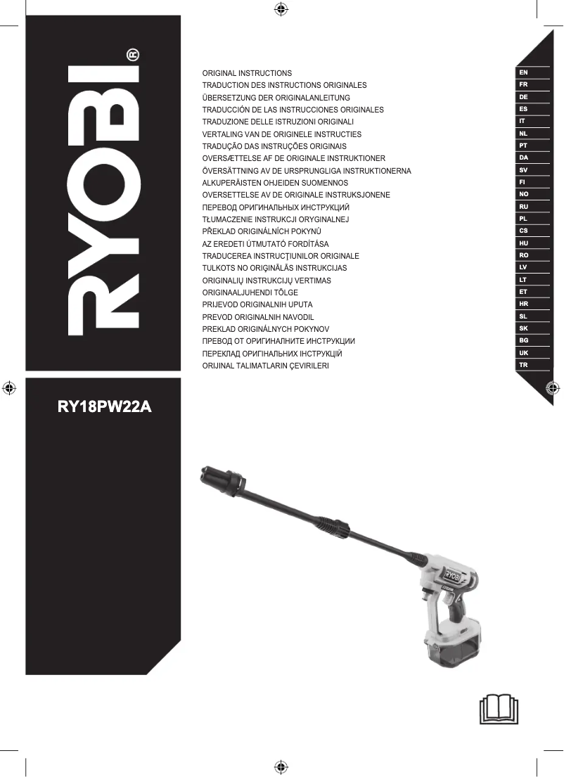 Image de la première page du manuel de l'appareil One+ RY18PW22A
