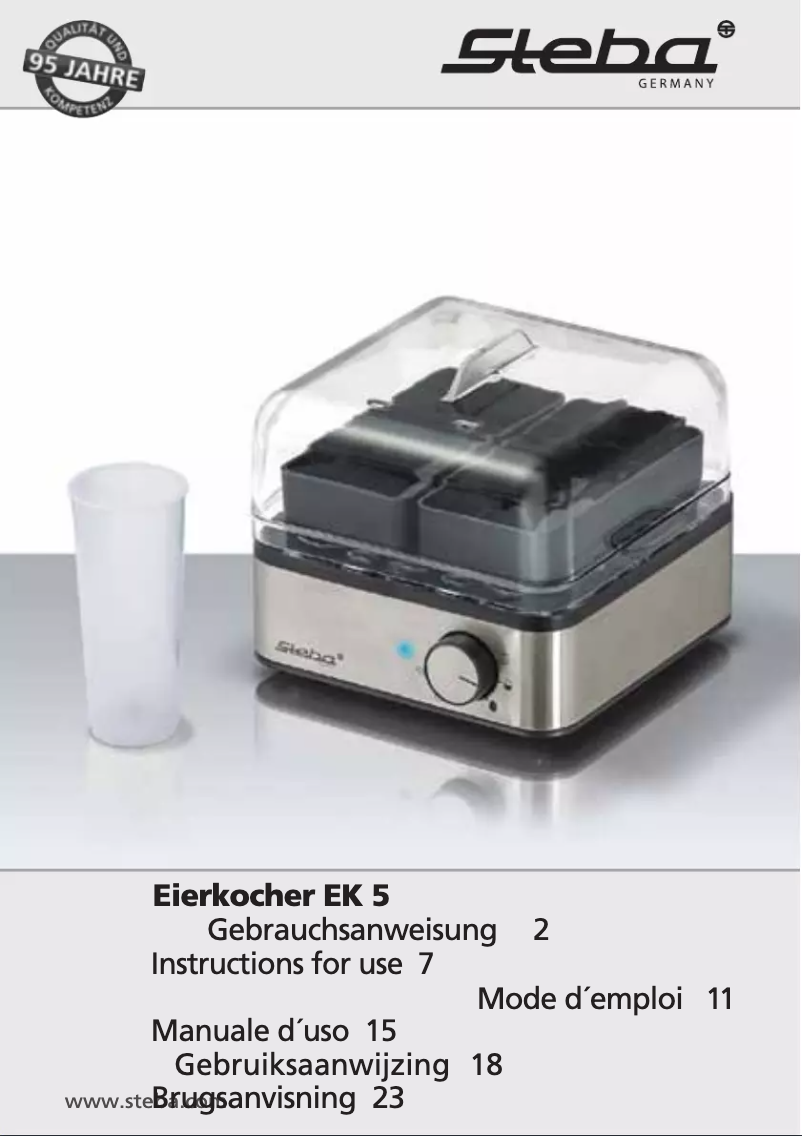 Image de la première page du manuel de l'appareil EK 5