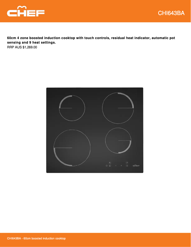 Imagen de la primera página del manual del dispositivo CHI643BA