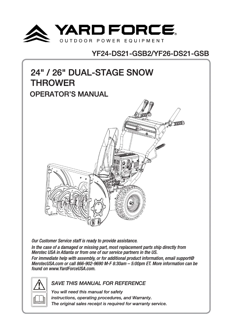 Image de la première page du manuel de l'appareil YF26-DS21-GSB