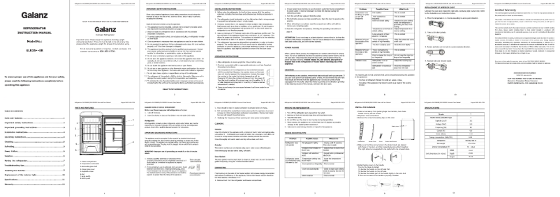 Image de la première page du manuel de l'appareil GLR35RDER