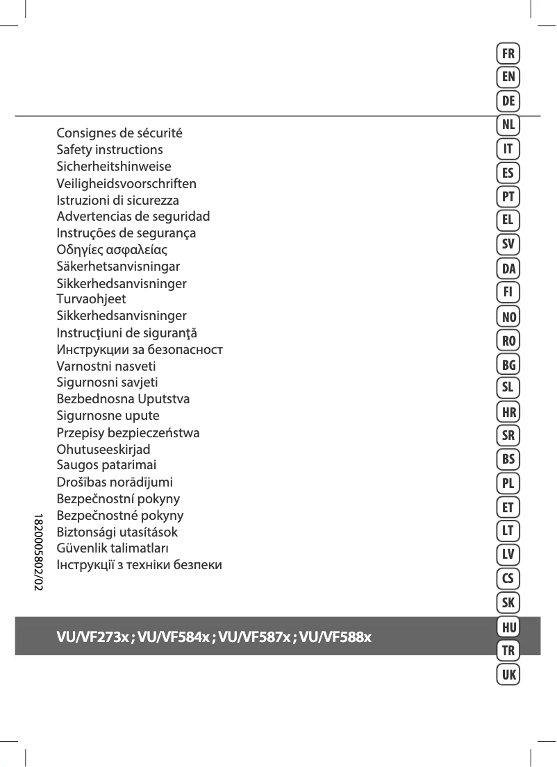 Page 1 de la notice Manuel utilisateur Rowenta Turbo Silence Extreme Plus VU5870