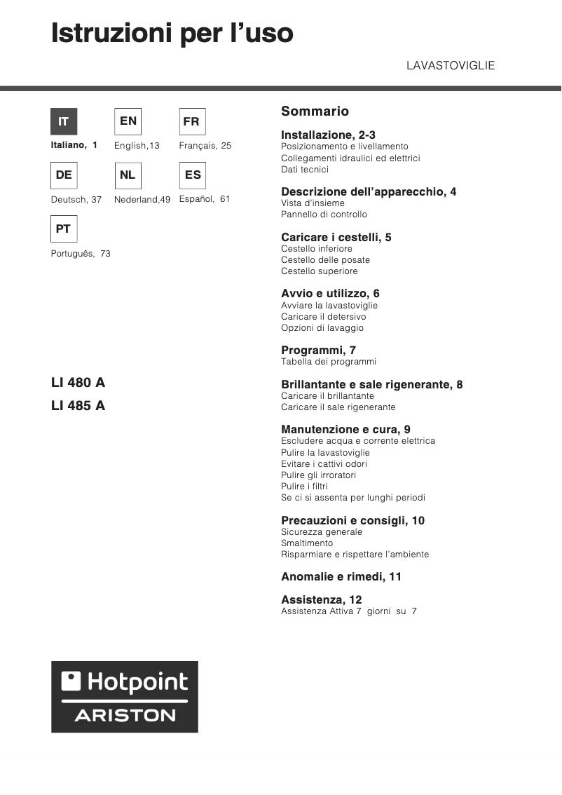 Image de la première page du manuel de l'appareil LI 485 a c ha