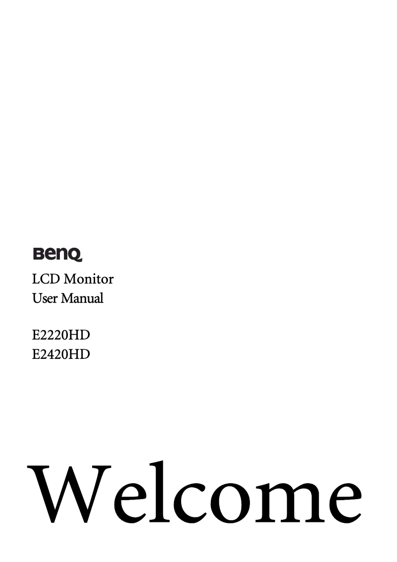 Image de la première page du manuel de l'appareil E2420HD