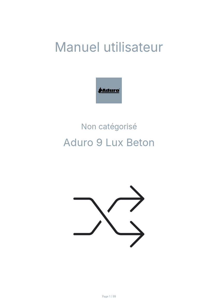 Image de la première page du manuel de l'appareil 9 Lux Beton