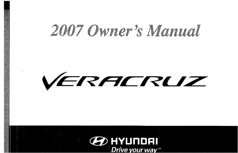 Página 1 del manual Manual de usuario Hyundai Veracruz (2007)