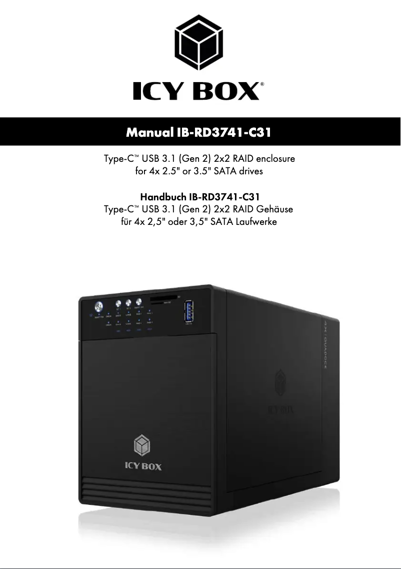 Page n°1 - Manuel utilisateur Icy Box IB-RD3741-C31