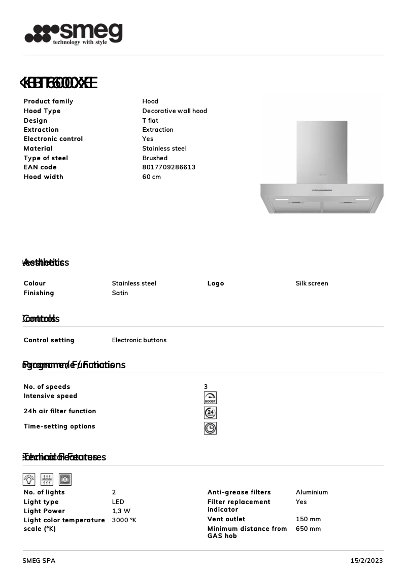 Image de la première page du manuel de l'appareil KBT600XE