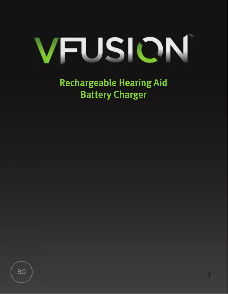 Image de la première page du manuel de l'appareil VFusion