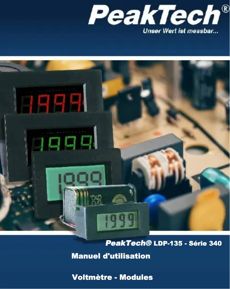 Page 1 de la notice Manuel utilisateur PeakTech LDP-135