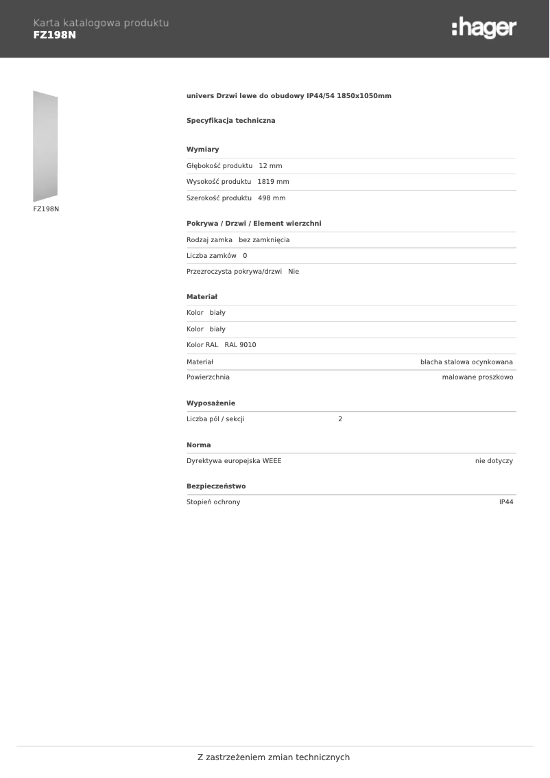 Image de la première page du manuel de l'appareil FZ198N