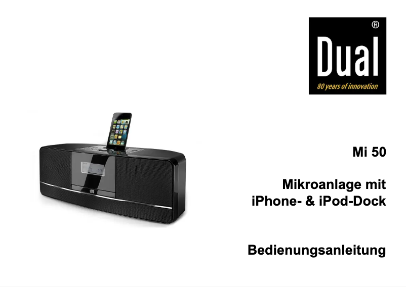 Image de la première page du manuel de l'appareil Mi 50