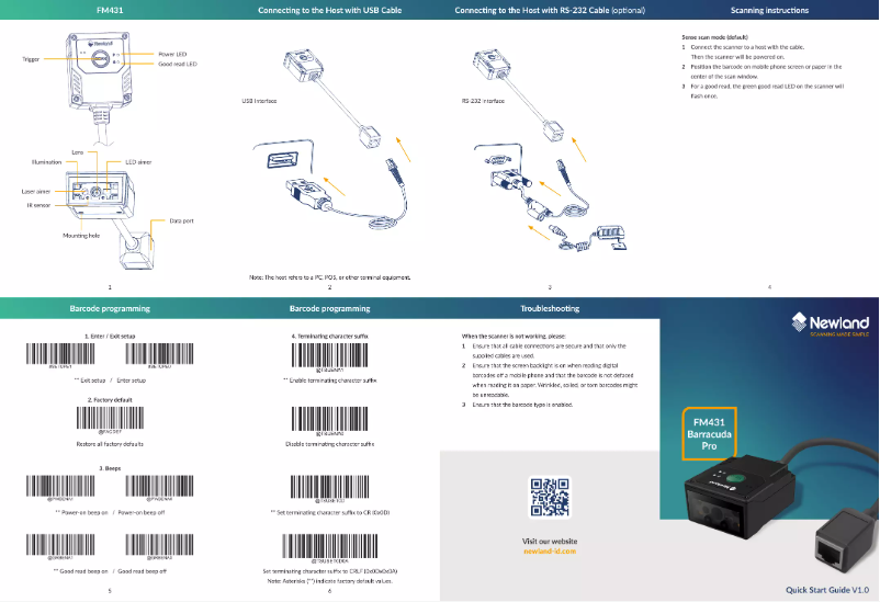Imagen de la primera página del manual del dispositivo FM431 Barracuda Pro