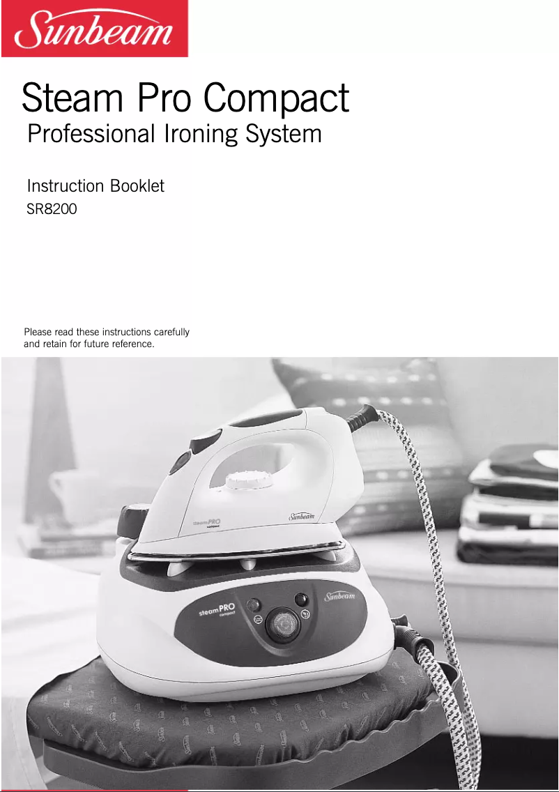 Page n°1 - Manuel utilisateur Sunbeam Steam Pro Compact SR8200